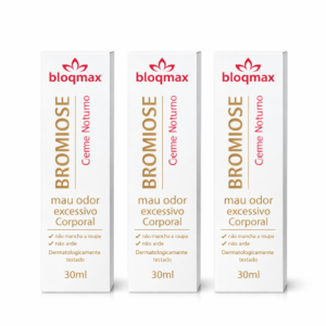 Bloqmax bromidrose axilas e virilhas - kit 3 unids Creme noturno Bromiose
