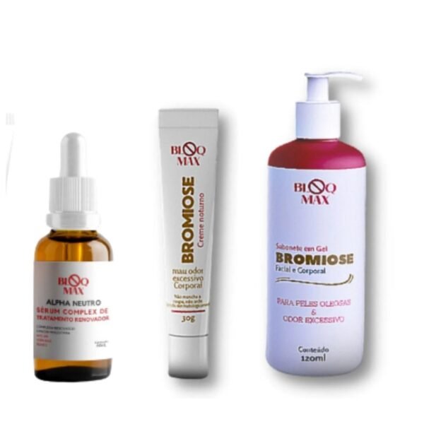 Bloqmax Bromidrose kit lirio- creme, sabonete e serum